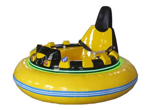 Yellow Inflatable Bumper Cars