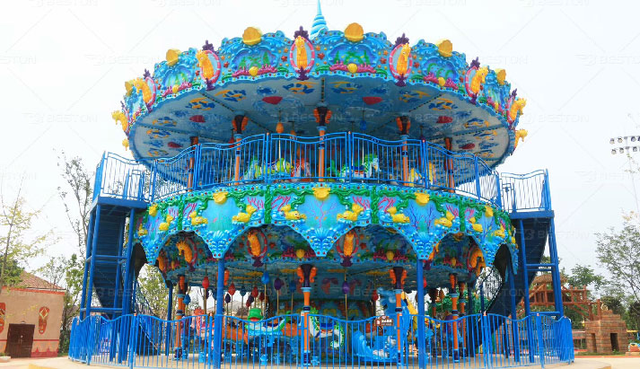 double layer carousel ride